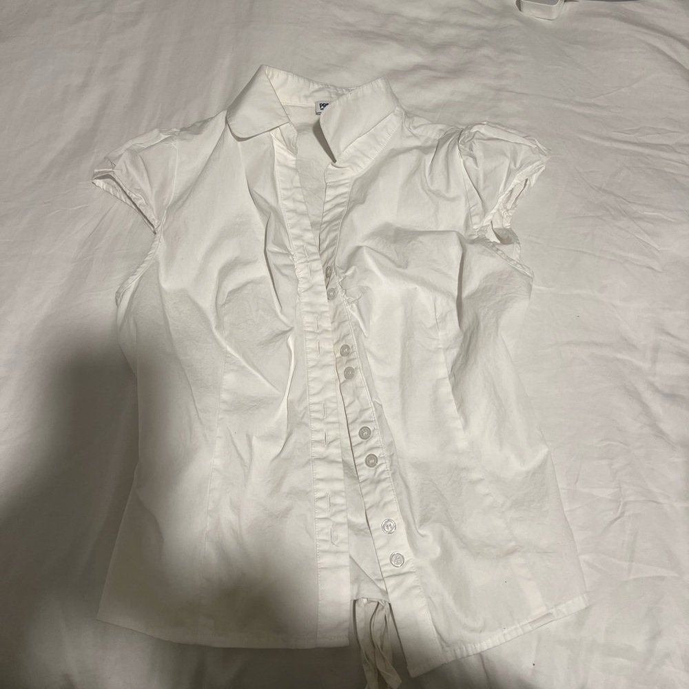 Princess Polly White Button-Down Shirt